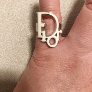 Vintage Christian Dior size 6 silver ring